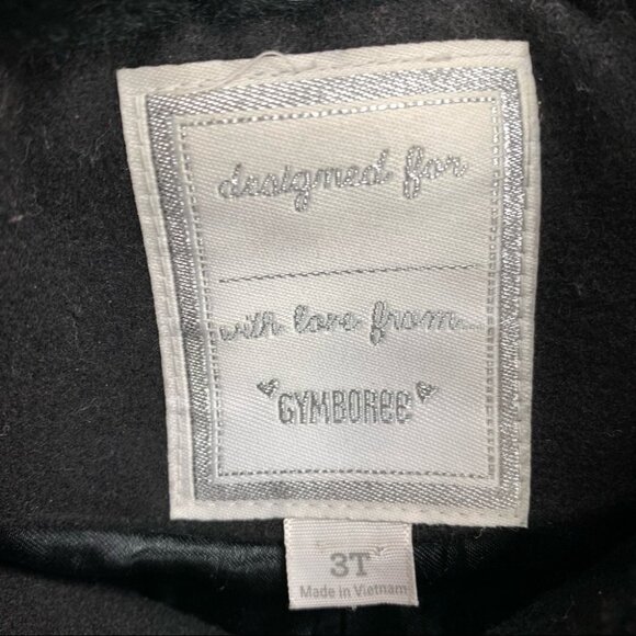 Gymboree Black Dress Coat with Faux Fur  Collar - Picture 2 of 11